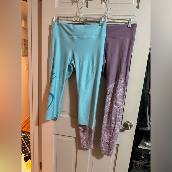 Womens Under Armour Athletic Leggings Set of 2 Size Large - Picture 1 of 11